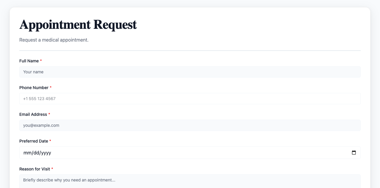 Appointment Request