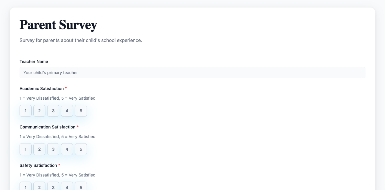 Parent Survey