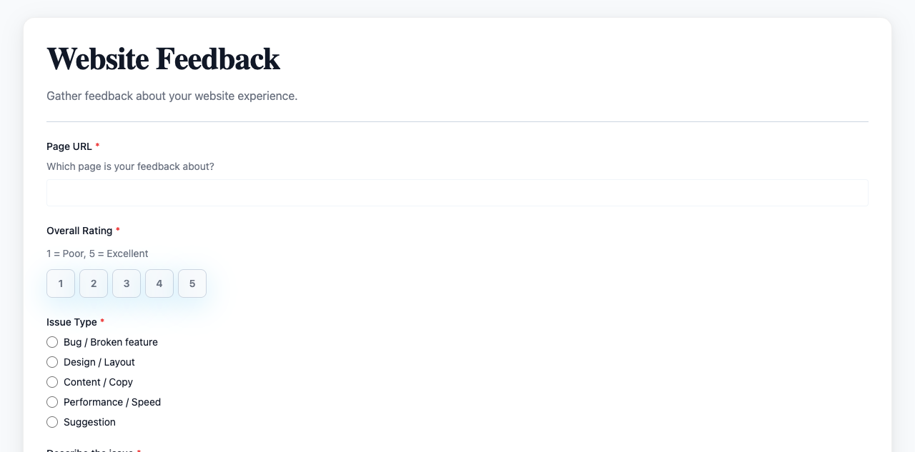 Website Feedback